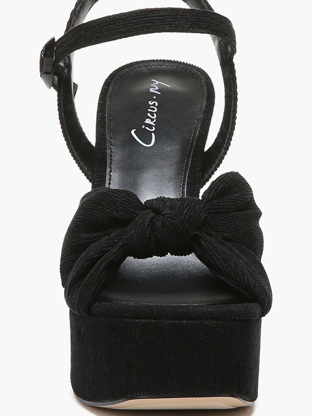 🖤 Circus NY by Sam Edelman "Audrea" Crushed Velvet Platform Sandals 8.5 - Picture 3 of 14